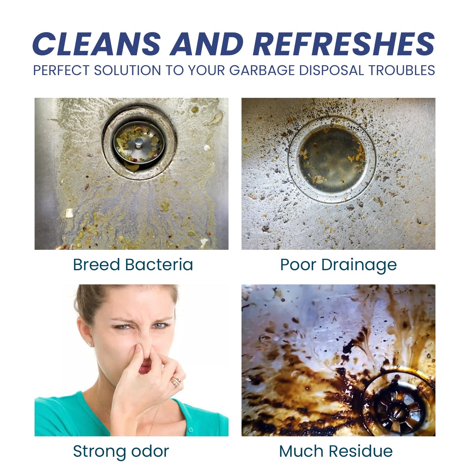 Sink Cleaning Tablets, Kitchen Sink Cleaning Stains And Oil Cleaning Pipes Cleaning Effervescent Tablets