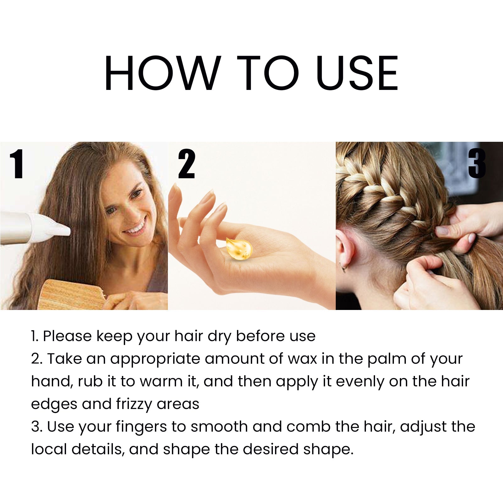 Dreadlocks Gel Wax Long Lasting Moisture Dreadlocks Natural Shine Styling Gel Wax