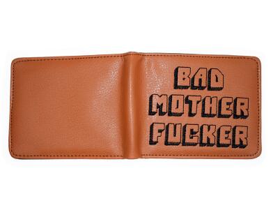 Pulp Fiction Jules Wallet with zipper Coin Pocket Bad Mother Letters Boys Wallet Card Holder Vintage Gift Purse