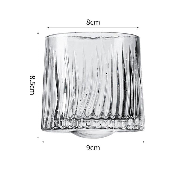 Hand drawn rotating glass cups multiple multi-purpose whiskey glasses rotating glass cups