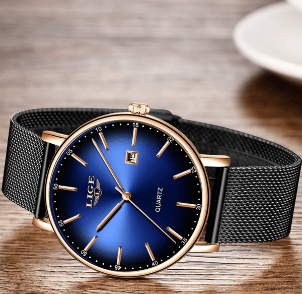 Men's Elegant  Watch With Stainless Steel Straps And Special Date Display Excellent Look Unique Design Perfect Gift