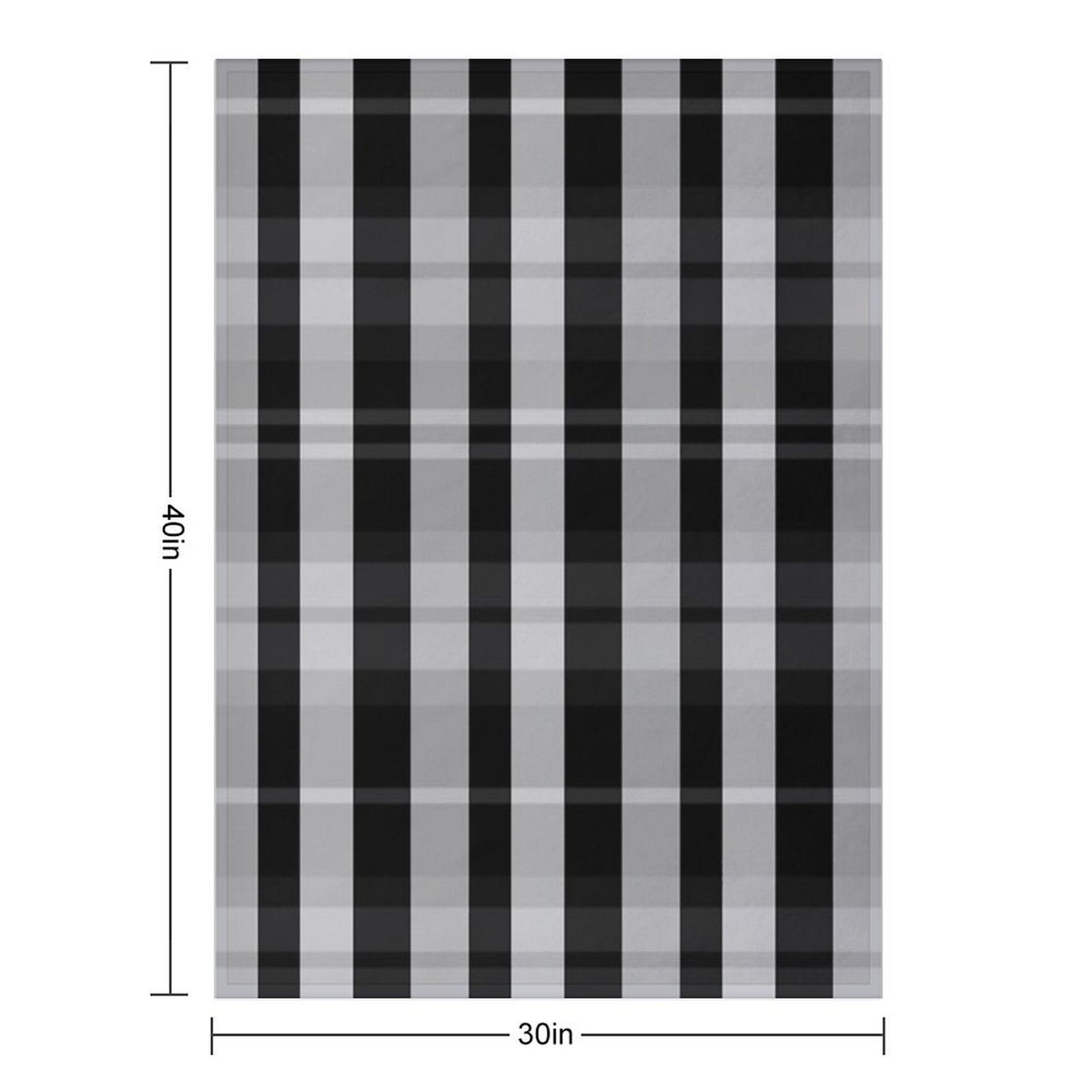 Black And White Evander Hand Drawn Textured Plaid Pattern Versatility Throw Blanket