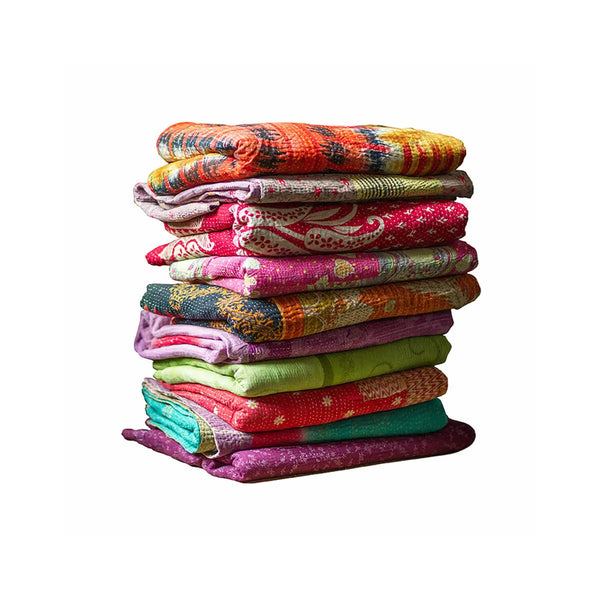 Kantha Stitch Reversible Throw