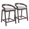 Troy Counter Stool (Set of 2) Dove Gray & Espresso