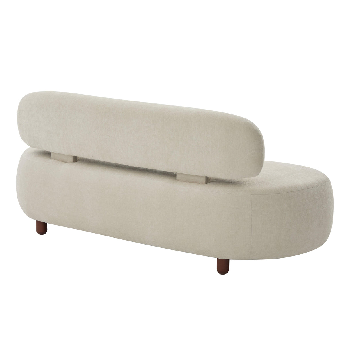Lunara 66 in. Modern Curved Upholstered Chenille Sofa