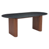 Lassig Dining Table Black & Walnut