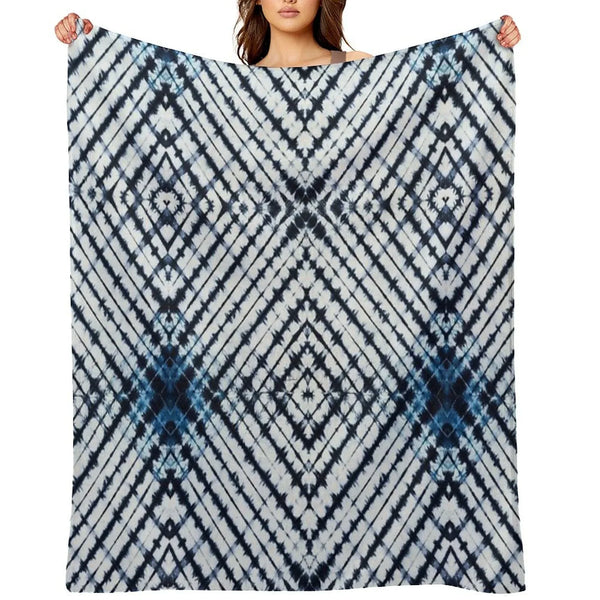 Diamonds Indigo Throw Blanket