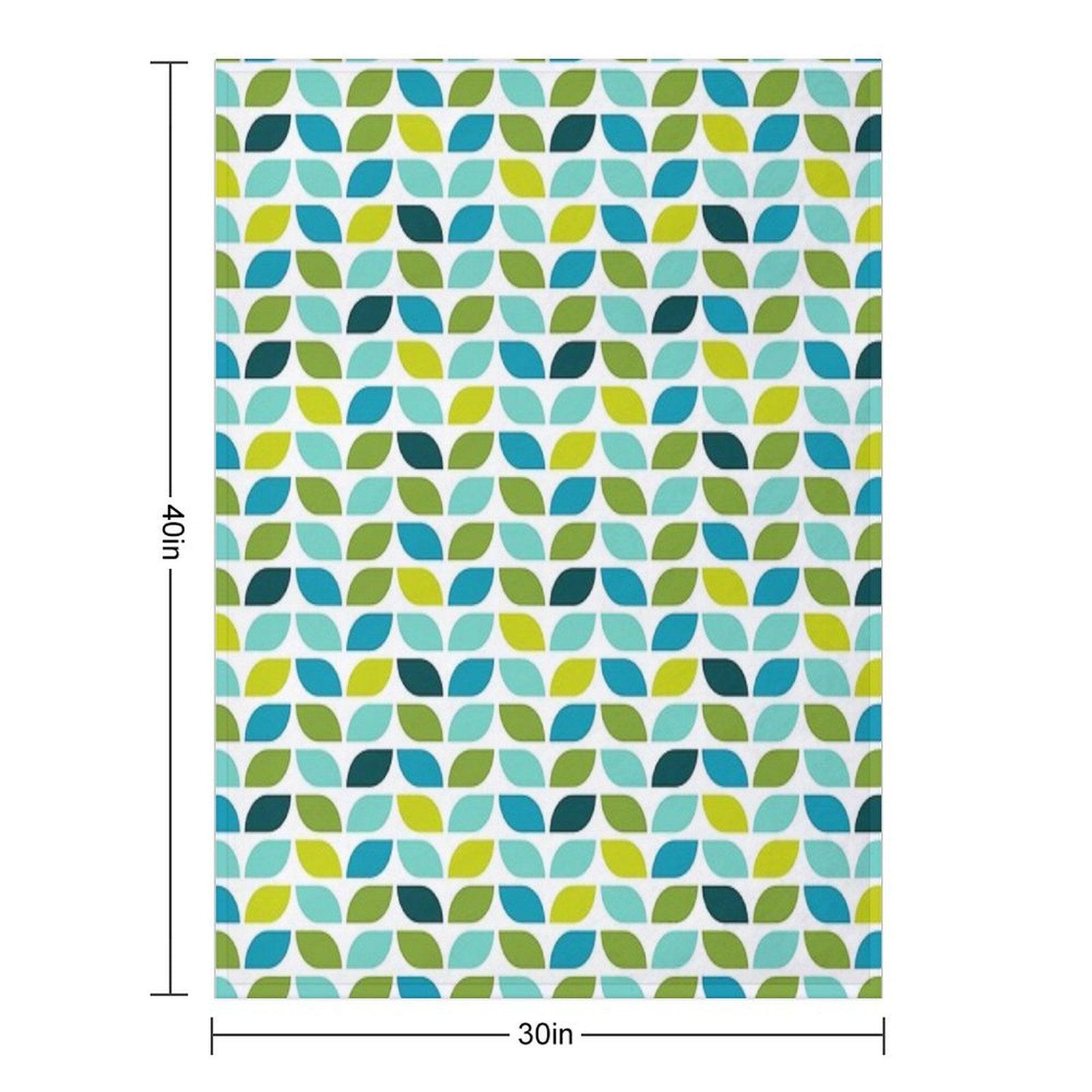 Geometric Pattern Leaf Spring Throw Blanket