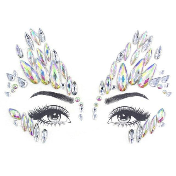 23 Sets Glitter Face Jewels Sticker Temporary Party Face Makeup Tattoo Face Gems Glitter Face Jewels Crystal Stickers For Womens