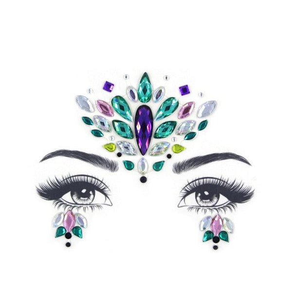 23 Sets Glitter Face Jewels Sticker Temporary Party Face Makeup Tattoo Face Gems Glitter Face Jewels Crystal Stickers For Womens