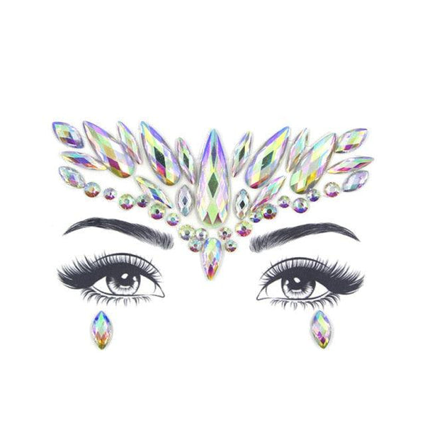 23 Sets Glitter Face Jewels Sticker Temporary Party Face Makeup Tattoo Face Gems Glitter Face Jewels Crystal Stickers For Womens