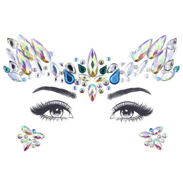 23 Sets Glitter Face Jewels Sticker Temporary Party Face Makeup Tattoo Face Gems Glitter Face Jewels Crystal Stickers For Womens