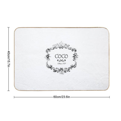 Coco Logo Vintage Old Style Bath Mat