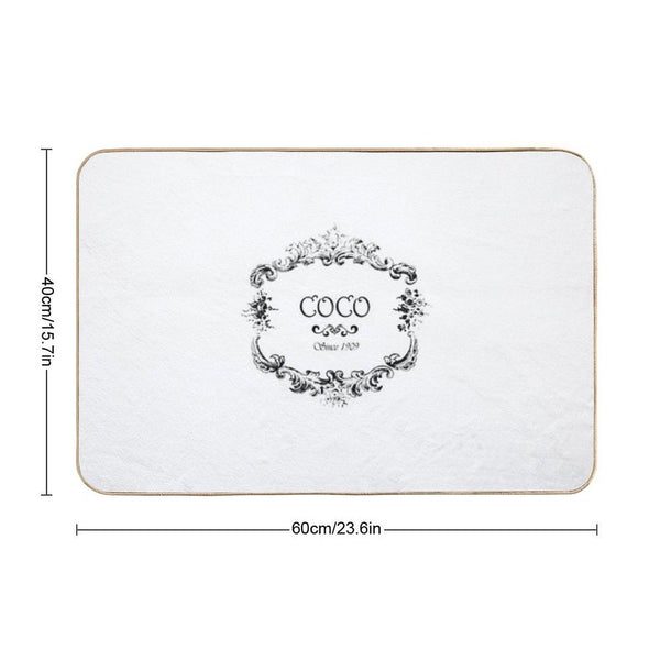 Coco Logo Vintage Old Style Bath Mat