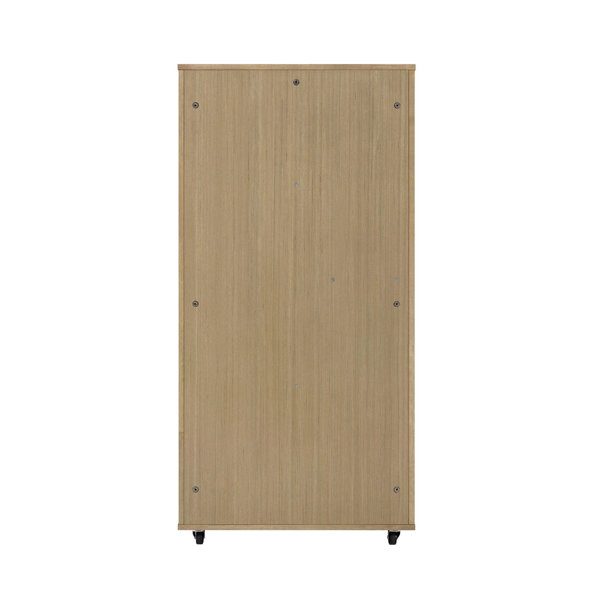 Basia Rubber Wood Cat Cabinet with Wheels