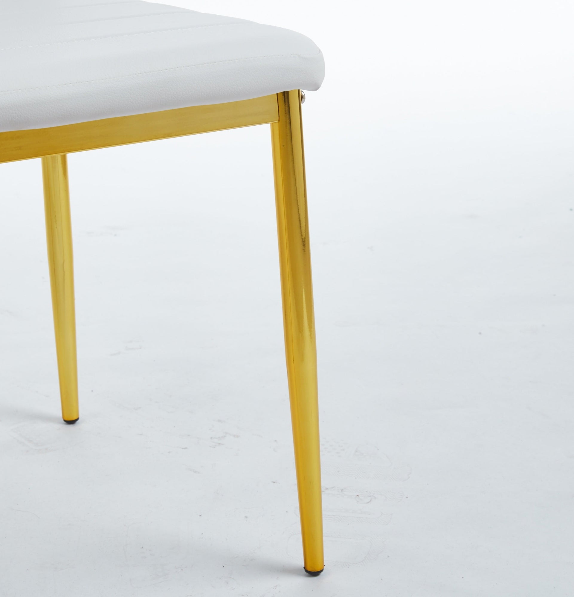 chair  set of 4,GOLDEN COLOR LEG,WHITE SEAT