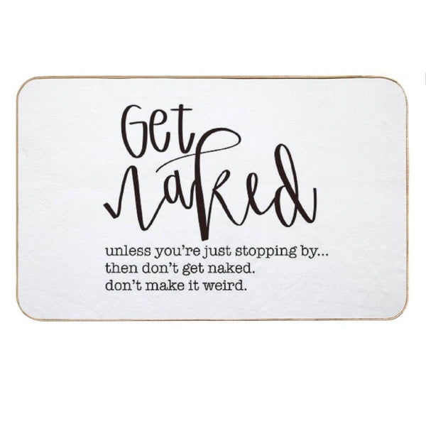 Get Naked Plain Bathroom Decor Bath Mat