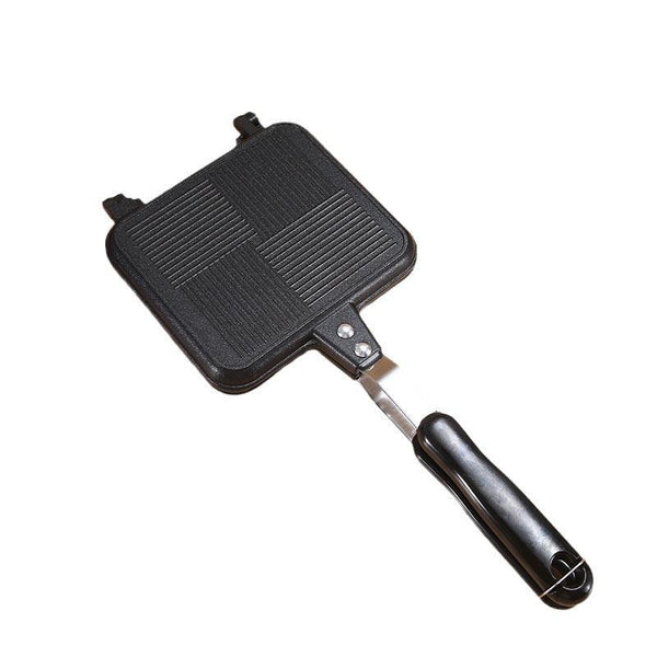 Aluminum Sanming Pan Round Double-sided Pattern Waffle Mold Home Breakfast Pancake Tool