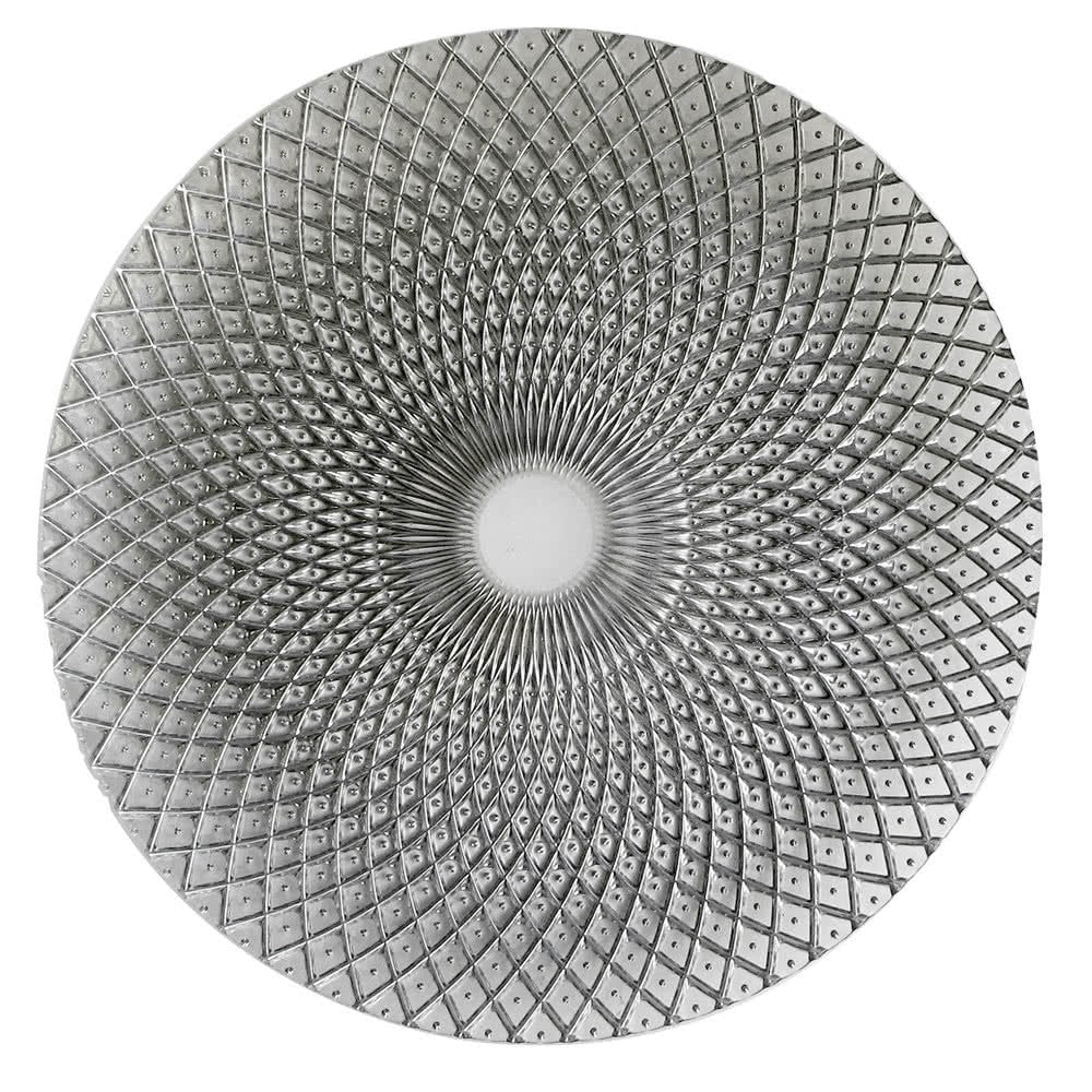 Ege Silver Glass Charger Plate by American Atelier