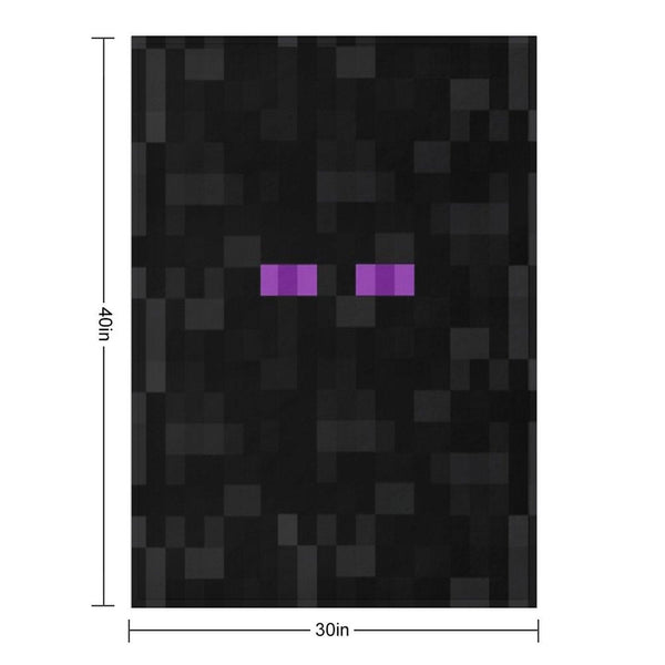 Enderman Pattern Throw Blanket