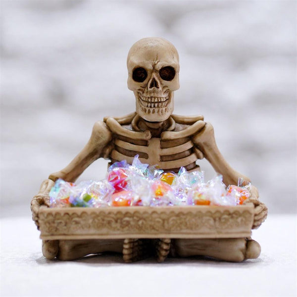 Antique Skull Holding Slot Storage Small Tray