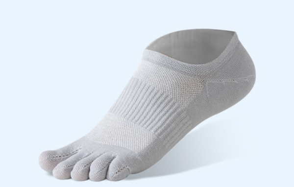 1 pair Pure Cotton Five Finger Short Socks Men Sweat Absorbent Antibacterial Breathable Mesh Boat Socks Running Sports Toe Sock - Gifts for You 'n Me