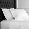 600 Thread Count Rope Embroidered Sheet Set - Twin / White