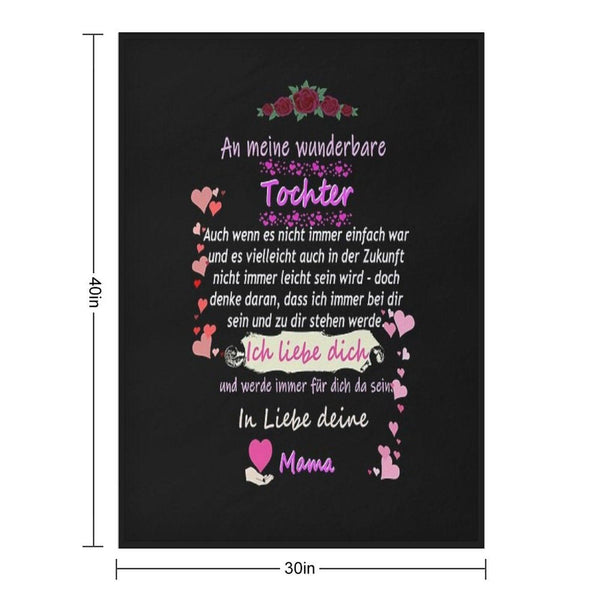 Wonderful Daughter-mother Saying Throw Blanket