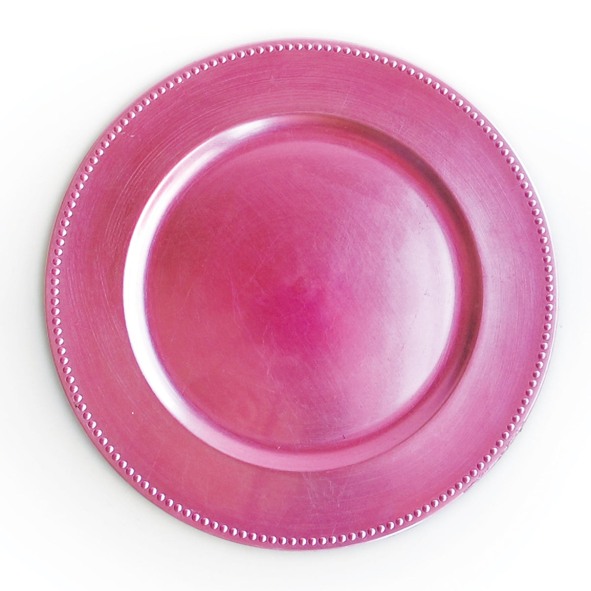 Pink Beaded Charger Plate 12-Piece Set - Elegant Table Setting Decor