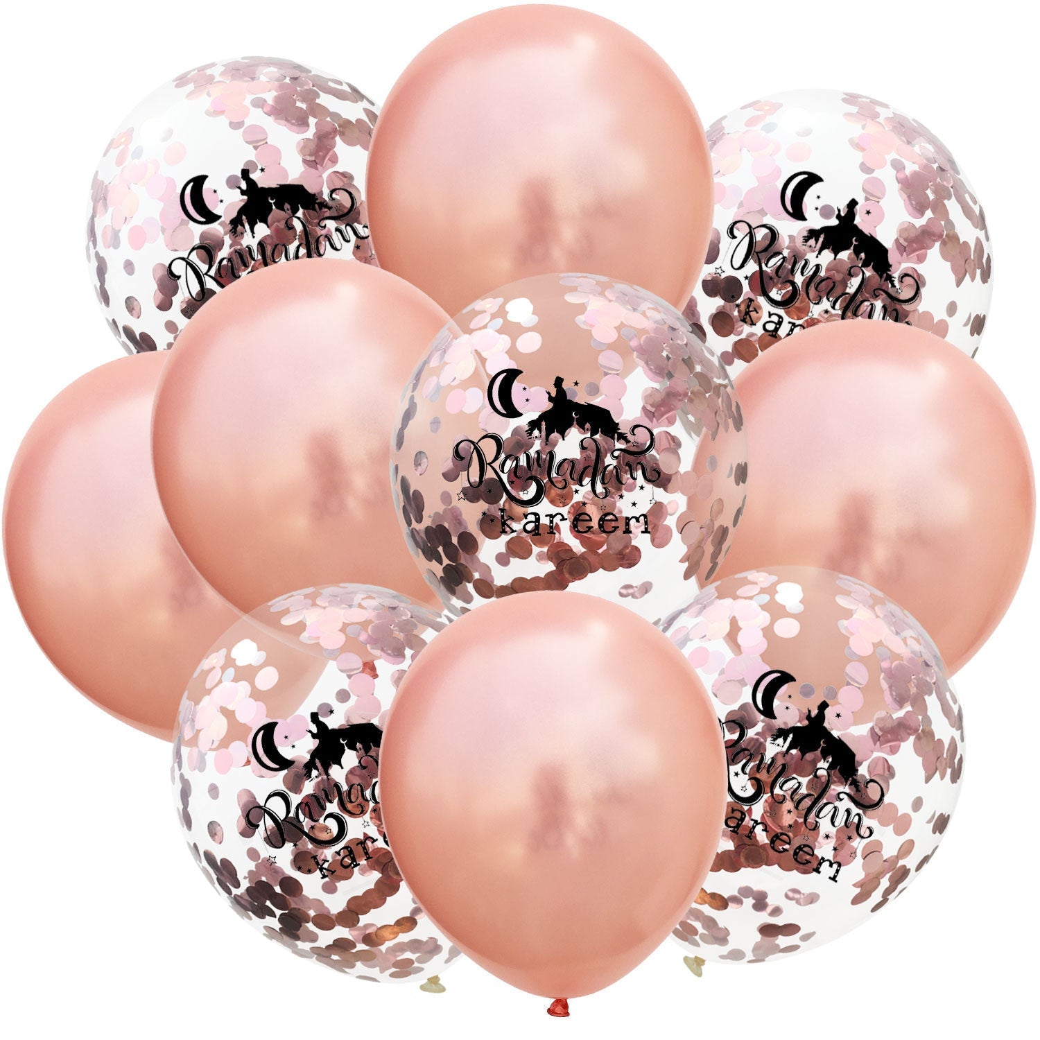 Moon Castle Party Celebrates Latex Balloon Transparent Paper Shard Glitter Balloon Set