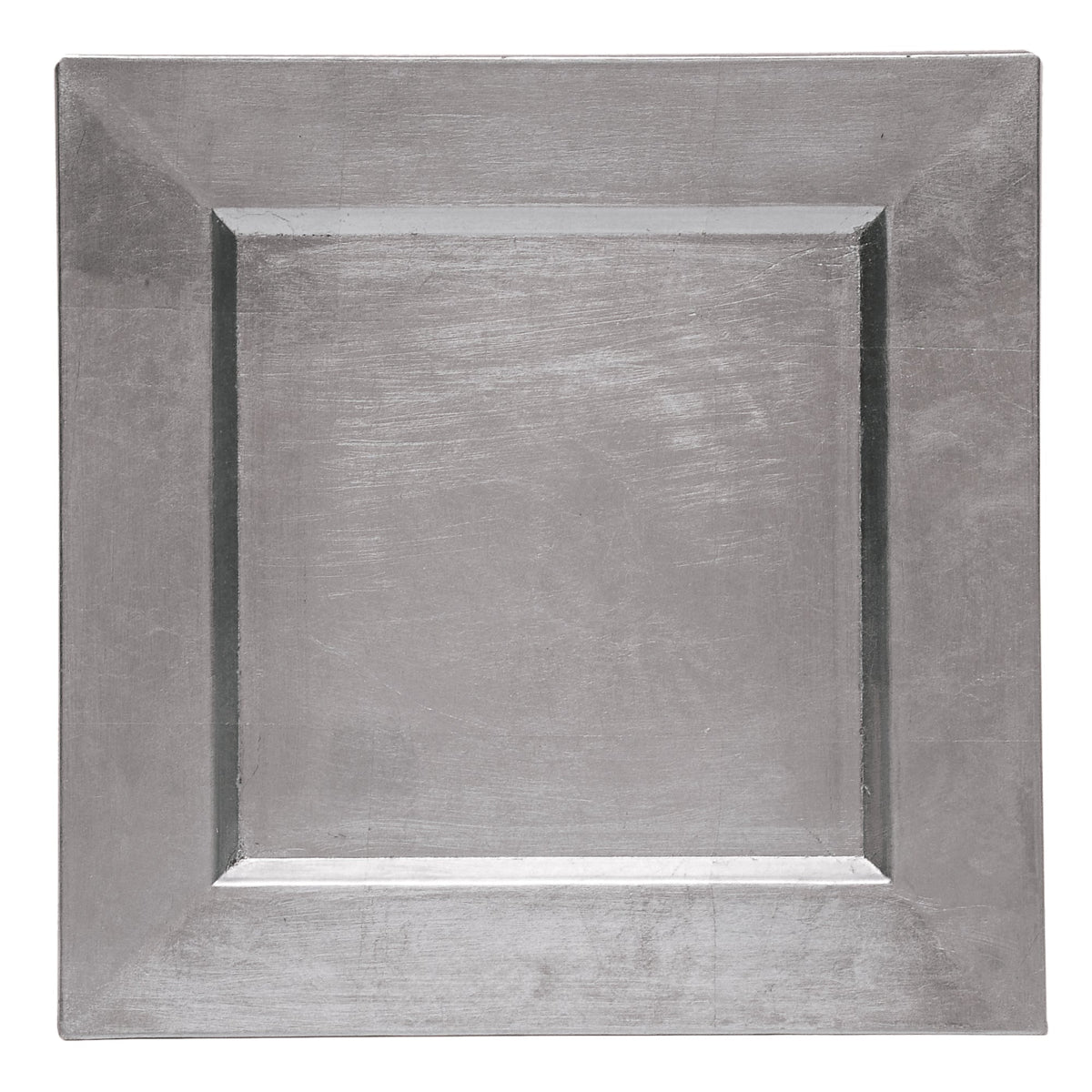 SILVER SQUARE CHARGER PLATE 13