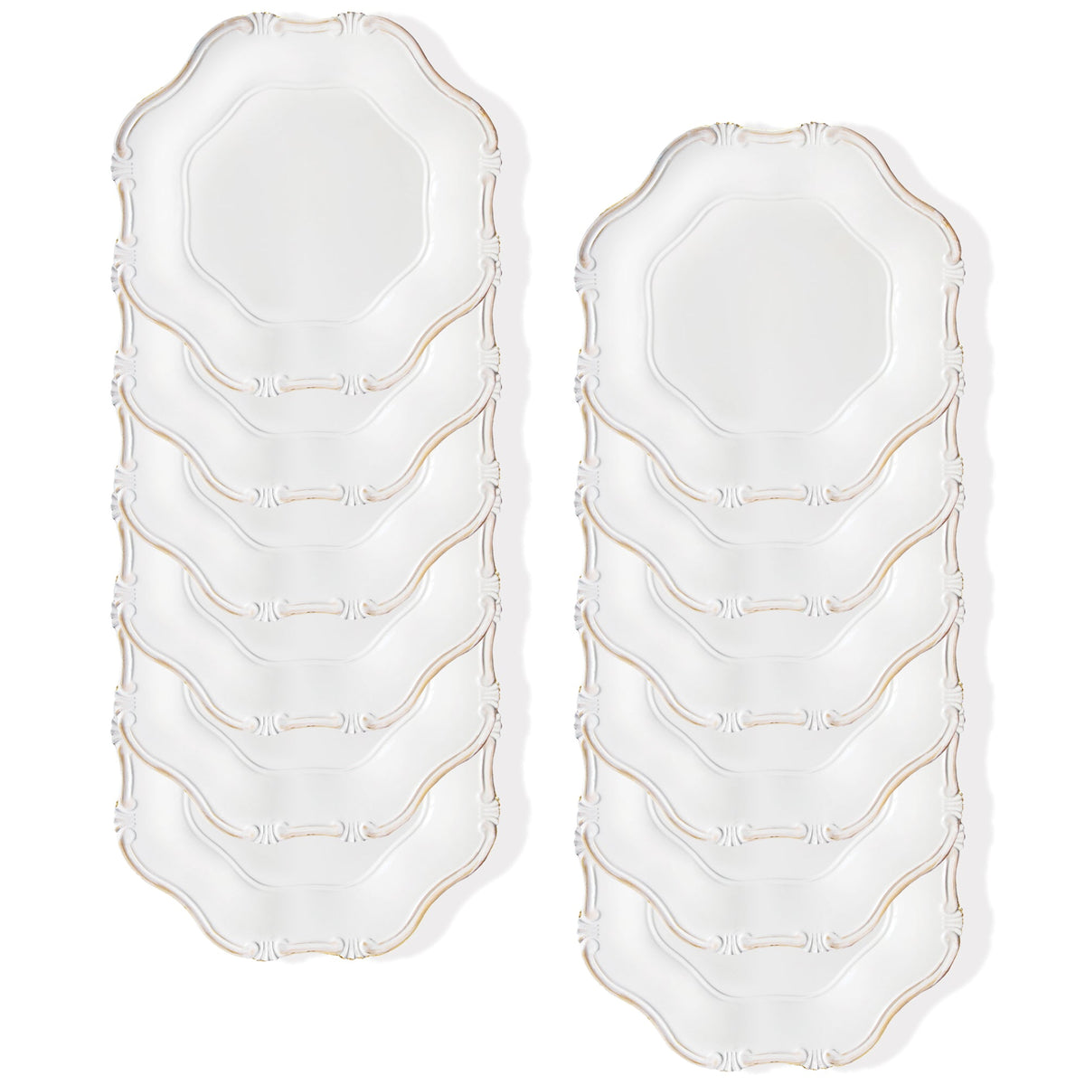 SILVER BAROQUE CHARGERS SET OF 12, 13