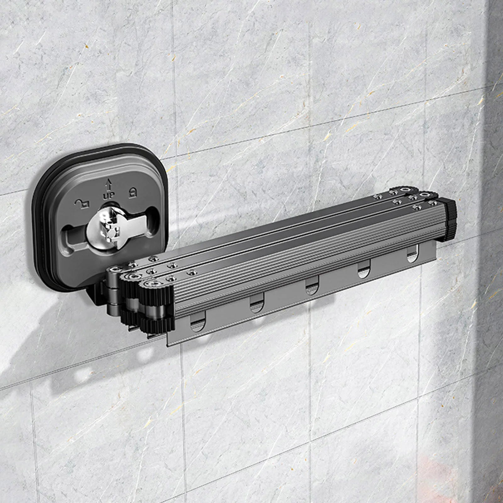 Multifunctional Retractable Fold Away Clothes Drying Hanger Space-Saving Bathrooms Usage