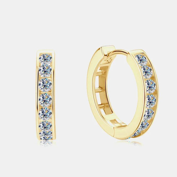 Diamond Gold Huggie Earrings - Gifts for You 'n Me