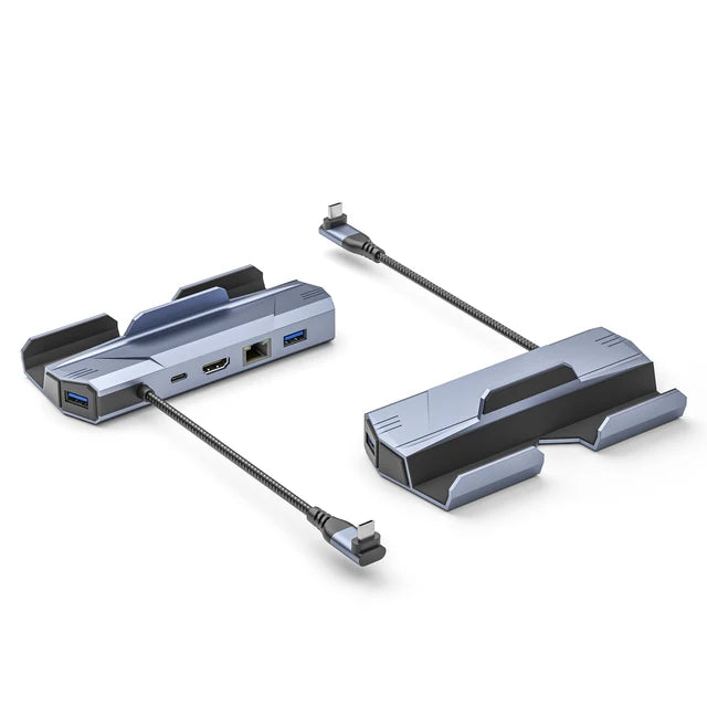 Steam Deck Dock 6 in 1 Steam Deck Rog Ally Docking Station Stand Accessories 3*USB 3.0 HDMI 4K@60Hz Gigabit Ethernet PD 100W Hub