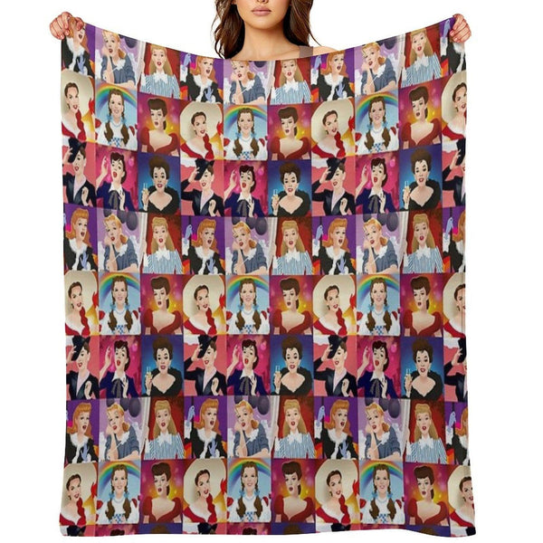 Faces of Judy Throw Blanket