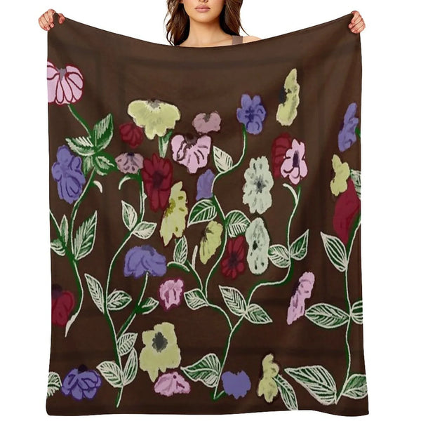 Taylor's Floral Piano Throw Blanket