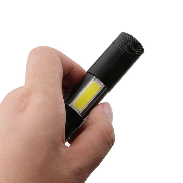 Mini Portable Aluminum LED Flashlight XPE COB Work Light Lanterna Powerful Pen Torch Lamp 4 Modes Use 14500 or AA