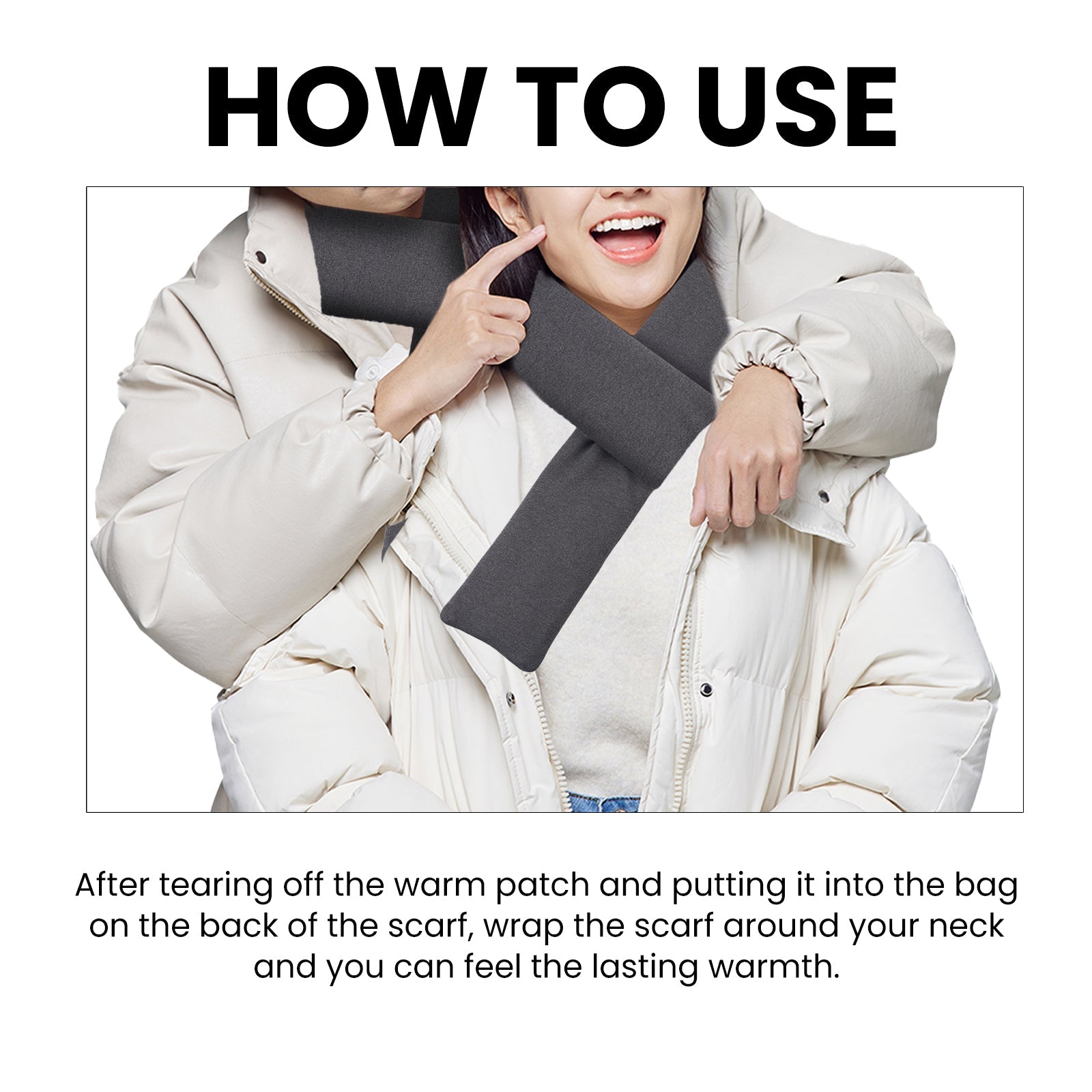 HouKea Heating Scarf, Winter Neck Protector Hot Compress Neck Cover Cold Anti-Freezing Warm Heat Scarf Warm Baby