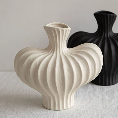 Plastic art imitation ceramic vase high-end decoration for living room desktop decoration