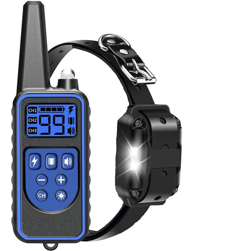 Dog training supplies - bark control device. The collar features electric shock and vibration for training.