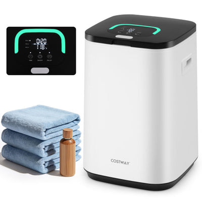 23L Large Hot Towel Heater with Rapid Heating and Adjustable Timer-White