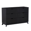 PORTIX BLACK 6 DRAWER DRESSER