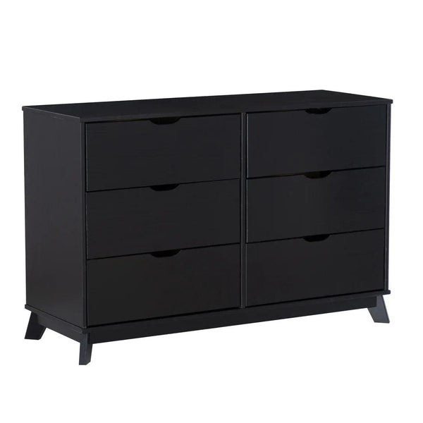 PORTIX BLACK 6 DRAWER DRESSER - Gifts for You 'n Me