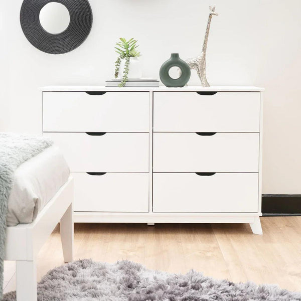 PORTIX WHITE 6 DRAWER DRESSER - Gifts for You 'n Me