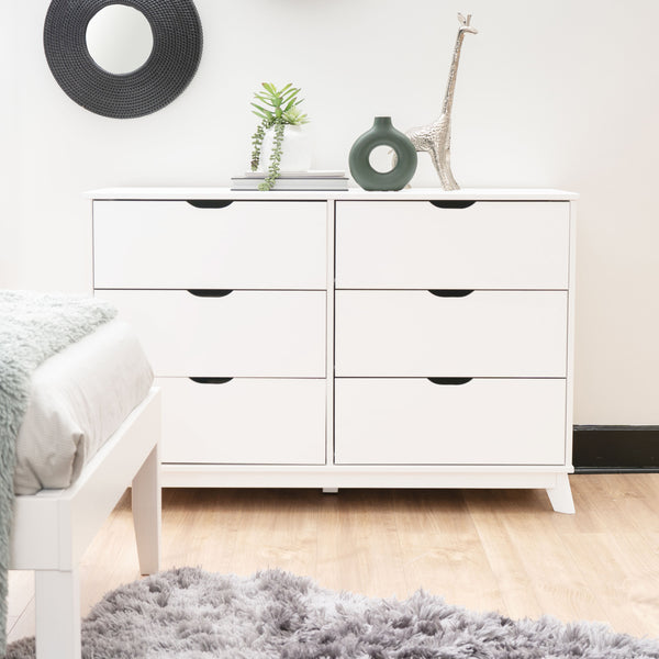 PORTIX WHITE 6 DRAWER DRESSER