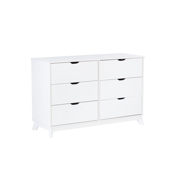 PORTIX WHITE 6 DRAWER DRESSER