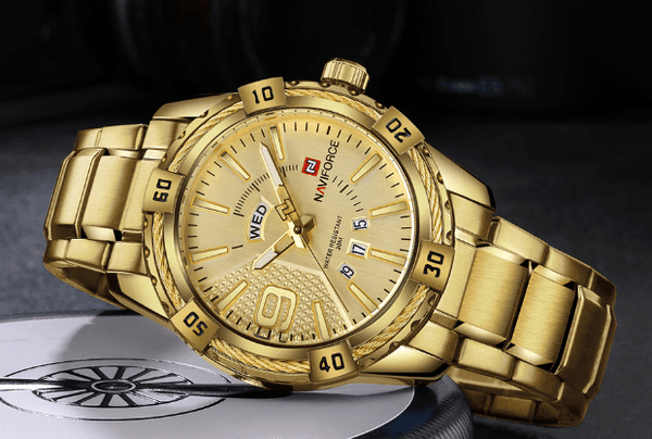 Men's  Luxury Stainless steal Waterproof Watch With Day And Date Display Unique Design Perfect Gift In Modern Metal Men  Wrist Watch Design