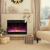 23 Inch 1500W Recessed Electric Fireplace Insert with Remote Control-Black