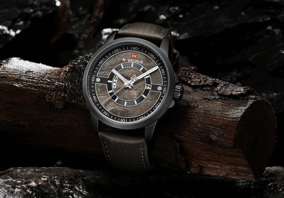 Men's Waterproof Business Style Watch With Unique  Backgrounds Luxury Design Perfect Gift For Him